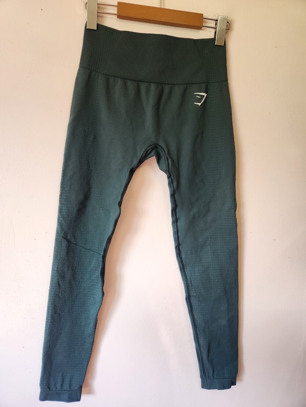 Gymshark Vital Seamless Cropped Leggings Dark Green Sm High Waist Athletic Gym
